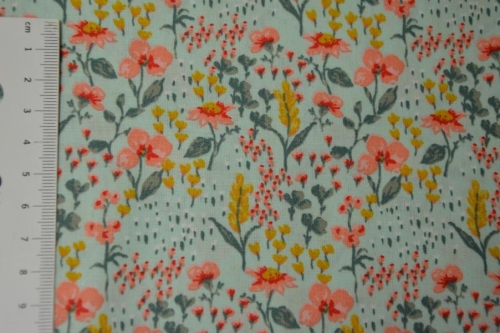 Baumwolle | FLOWER Blumenwiese | mint